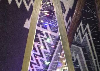 choinka święta led drewno