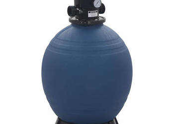 Piaskowy filtr basenowy z zaworem 6 drożnym niebieski 560 mm WM-91727