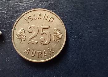 Stare monety 25 aurar 1961 Islandia