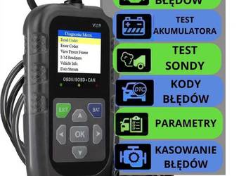 Tester diagnostyczny v119 Polskie menu Skaner kasowanie błędów