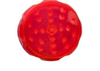 Elegancki Plastikowy Młynek do Suszu CBD Tytoniu 4-Częściowy Czerwony