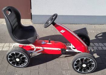 GOKART ABARTH na pedały Duże miękkie koła czerwony
