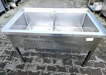 Zlew dwukomorowy 1200x700x850
