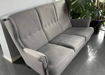 Sofa IKEA STRANDMON 3-osobowa – ciemnoszara, w dobrym stanie