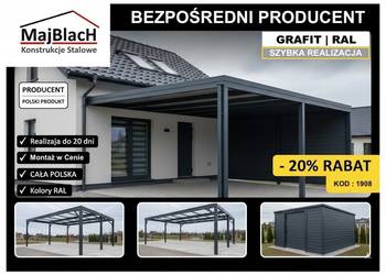 A27-Ładne ZADASZENIE do Ogrodu / Zadaszenie na pojazdy /WIATA   Maj-Blach