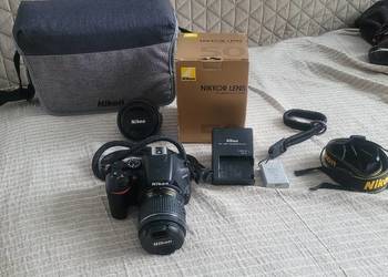 Aparat Nikon D3500, dwa obiektywy, dwie baterie, torba, 4873 zdjęć