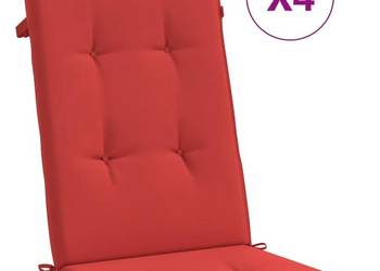 vidaXL Poduszki na krzesła ogrodowe, 4 szt., czerwone(SKU:43188)