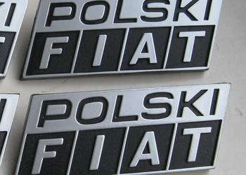 Emblemat logo znaczek POLSKI FIAT. NOWY ORYGINAŁ Polski Fiat 126p przód