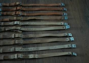 Skórzane paski do hełmów wojskowych PRL loftt