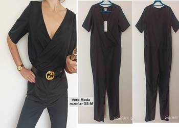 Nowy czarny kombinezon z krótkim rękawem Vero Moda r. XS-L
