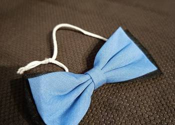 Elegancka Muszka Chłopięca Dziecięca Mała Śliczna Niebieska Na Gumce