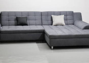 TRL Nowy narożnik z funkcją spania, rogówka KANAPA sofa tkanina GRAFIT