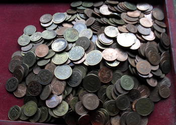 Stare Monety pfennig 1, 2 , 5 i 10 Pfennig 600 sztuk Niemcy