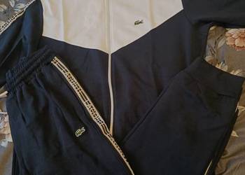 Komplet dresowy Lacoste regular fit - biało-granatowy XXL promocja