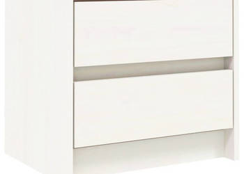 Szafka nocna biały 40x31x355 cm lite drewno sosnowe WM-836137