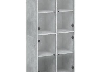 Szafka z drzwiczkami szarość betonu 68x37x142 cm WM-3295860