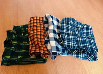 Zestaw Nowych Koszul Flanelowych VINTAGE PRL/Lata 90. - 4 SZTUKI L