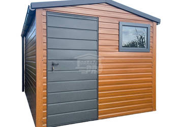 Schowek domek ogrodowy 2,5x2,5m - drzwi okno drewnopodobny GP686