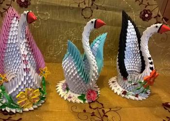 ŁABĘDŹ origami - prezent, dekoracja, rękodzieło, handmade