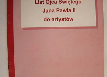 List Ojca Świętego do artystów