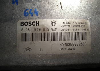 Renault MEGANE SCENIC, 1.9DCI, sterownik BOSH 0281010819