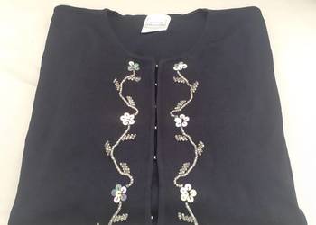 sweter granatowy rozpinany L