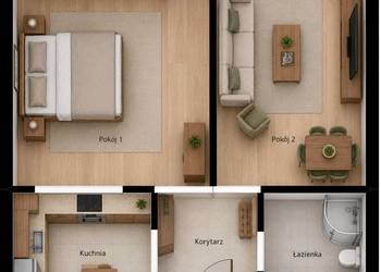2 pokoje | 36,7 m² | 3. piętro | Olesno, ul. Kościuszki