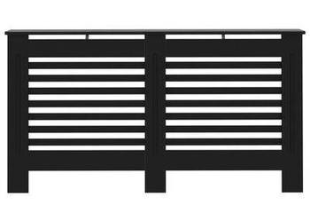 vidaXL Osłona na kaloryfer, czarna, 152x19x81,5 cm, MDF(sku288186)