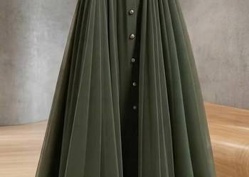 Spódnica maxi na gumie tiul- długa, elegancka XL