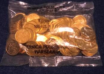 5 groszy 2014, worek 100 szt, MW