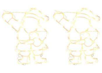 vidaXL Lampki świąteczne sylwetka świętego mikołaja, 2 szt(SKU:4019598)