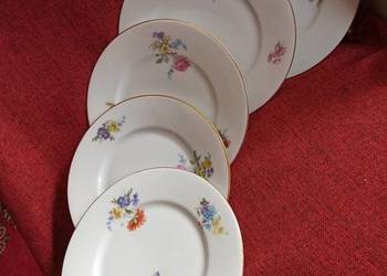 Komplet 5 Talerzy z bukietem. Porzellanmanufaktur Hermann Ohme 1882-1900 Komplet 5 Talerzy z bukietem. Porzellanmanufaktur Hermann Ohme 1882-1900