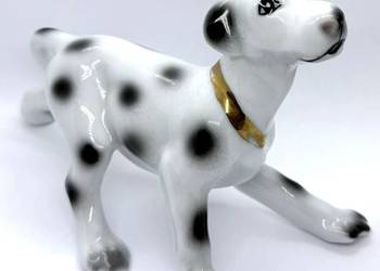 Figurka dalmatyńczyk Ręcznie malowana porcelana Rumunia Vintage New Look la