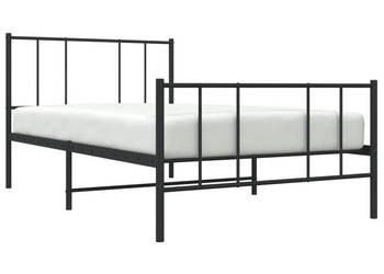 Łóżko Metalowe Czarne Rama Łóżka Ze Stelażem 100x190cm WM-352492