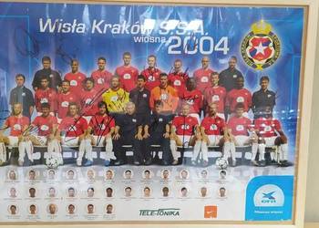Plakat z autografami Wisla Krakow 2004