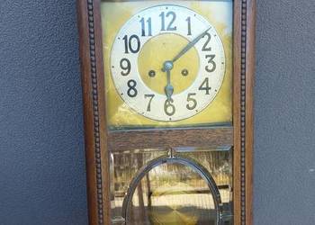 Stary zegar ścienny HAU przedwojenny sprawny film gongu F060