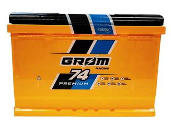 Akumulator 74Ah 680A Grom Racing  EN PRAWY PLUS
