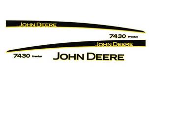 Naklejki John Deere 7430 black super mocne zamienniki