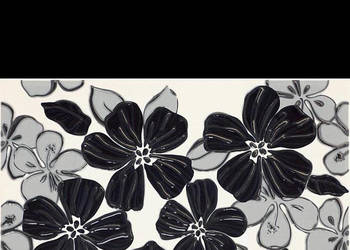 Dekor Vivian nero Kwiat 25 x 40, Paradyż, płytki, kafelki