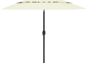 3-poziomowy parasol na aluminiowym słupku piaskowy 25 m WM-313860