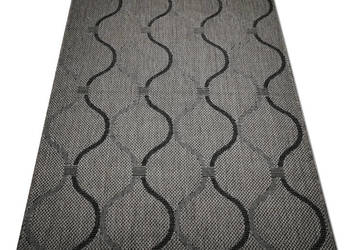 DYWAN SZNURKOWY SIZAL 120X170 CM 976 GREY/BLACK ANTYPOŚLIZGOWY PŁASKOTKANY