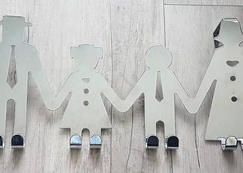 Wieszak na drzwi stalowy chrom 28 cm 8 haczyków