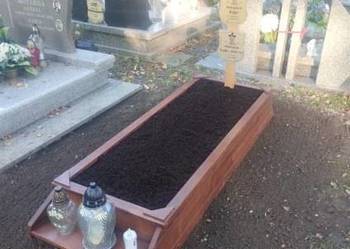 Krzyż na grób, drewniany, krzyże, Cmentarz Wrocław, Działkowa, Maurycego