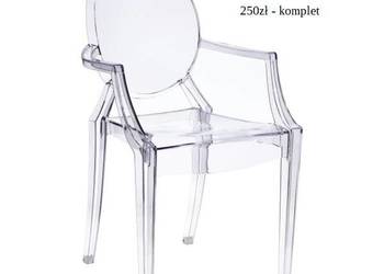 4 x Krzesło Przezroczyste - Transparent - Kartell Louis Ghost - do Jadalni