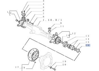 5169116 Nakrętka TL TN T4. T5. Ford New Holland CNH ORG 5169116 Nakrętka TL TN T4. T5. Ford New Holland CNH ORG
