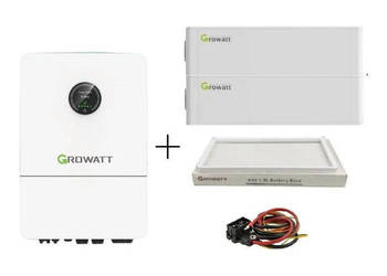 Zestaw Growatt: falownik hybrydowy WIT-10K-X-HU 3-fazowy, bateri