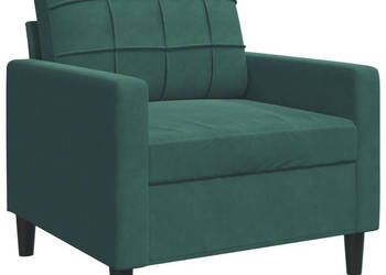 Fotel ciemnozielony 60 cm obity aksamitem WM-4007606