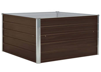 Donica do podniesionej rabaty 100x100x45 cm stal brązowa WM-47023