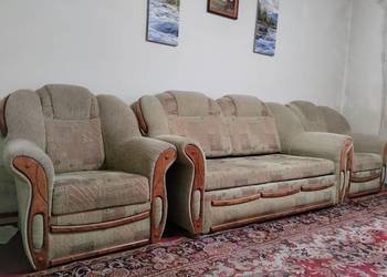 Sofa rozkładana + 2 fotele