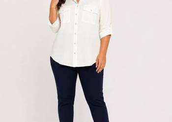 KOSZULA BLUZKA damska rozm 46 PLUS SIZE - ecru